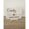 Acrylschild Hochzeitsschild Candybar - love is sweet