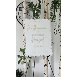 Willkommensschild Hochzeitsschild Acyrlschild 50 x 70