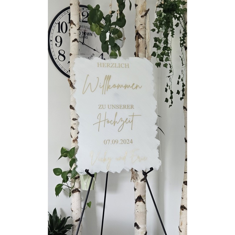 Willkommensschild Hochzeit 50 x 70