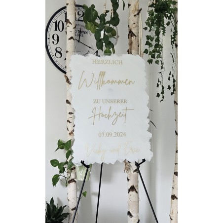 Willkommensschild Hochzeit 50 x 70
