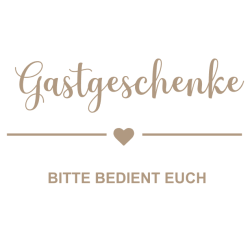 Gastgeschenke in transparenter oder weißer Acrylhintergrund