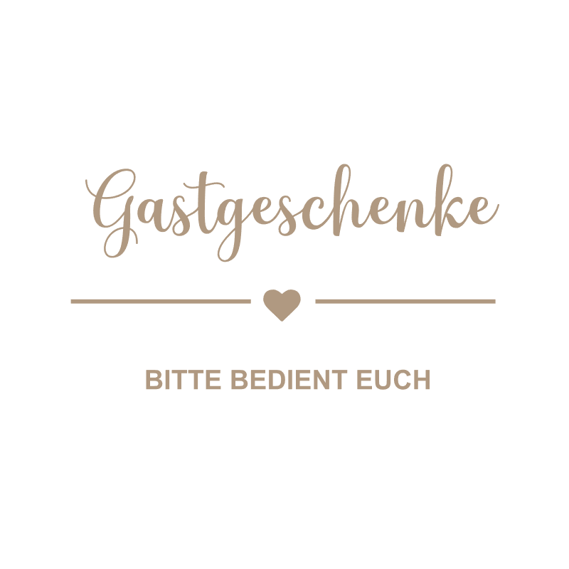 Gastgeschenke in transparenter oder weißer Acrylhintergrund