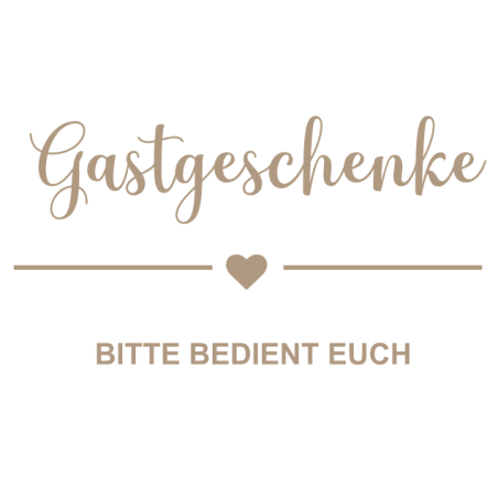 Gastgeschenke in transparenter oder weißer Acrylhintergrund