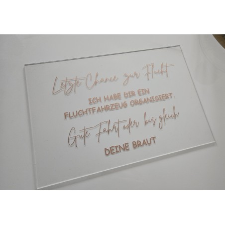 Fluchtfahrzeug für den Bräutigam