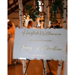 copy of copy of Acrylschild Hochzeit Willkommensschild 50 x 70 cm
