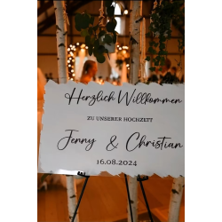 copy of copy of Acrylschild Hochzeit Willkommensschild 50 x 70 cm